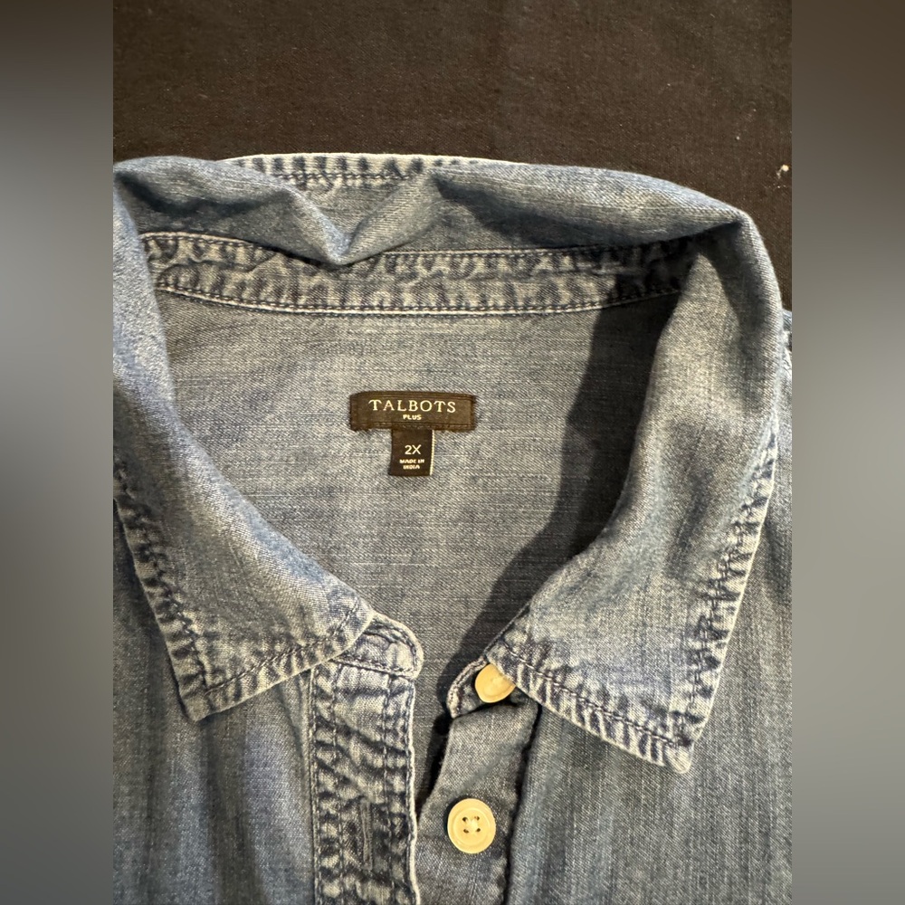 Talbots denim top